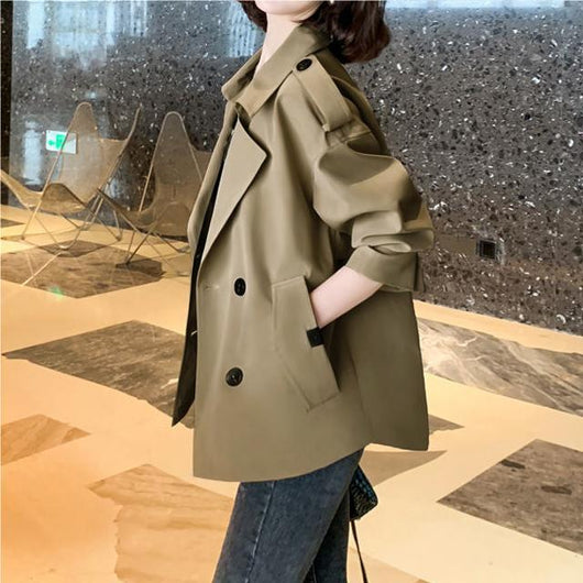 Chaqueta Casual Oversize Estilo Coreano con Cuello Solapa - Image 3