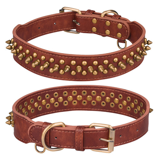Collar de Cuero para Mascotas con Remaches - Tallas Mediana y Grande - Image 9
