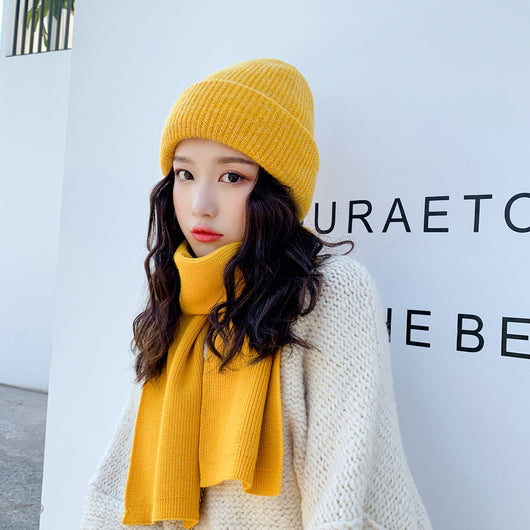 Conjunto de Gorro y Bufanda de Lana con Pelaje de Conejo - Image 12