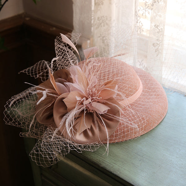 Sombrero de Malla Elegante Estilo Francés para Mujer