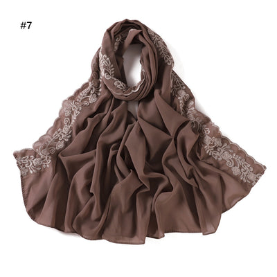 Pañuelo de Gasa Ligero en Colores Sólidos para Mujer - Image 26