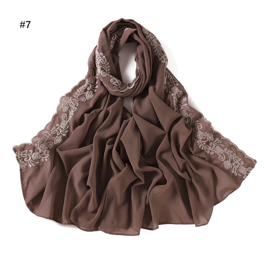 Pañuelo de Gasa Ligero en Colores Sólidos para Mujer - Image 26
