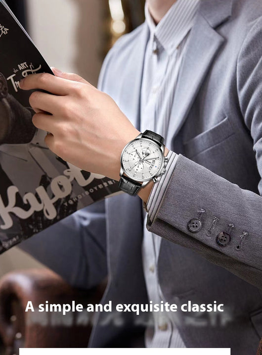 Reloj Automático para Hombre Resistente al Agua con Calendario y Esfera Luminosa - Image 8