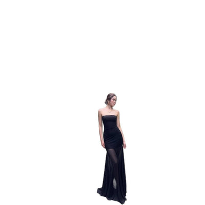 Vestido Envolvente sin Mangas con Malla Transparente - Image 4