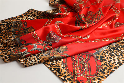 Pañuelo de Seda Estampado Leopardo - Accesorio Fashion Versátil - Image 18
