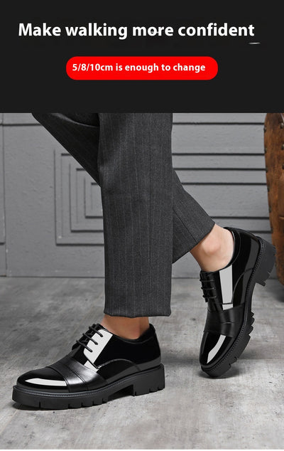 Zapatos Formales con Alzas Internas 10cm - Cuero Brillante Premium para Hombre - Image 15