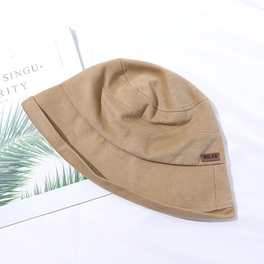 Sombrero Tipo Pescador para Mujer Otoño Estilo Moderno Costura Simple Gorro Cubo Algodón Texturizado - Image 3