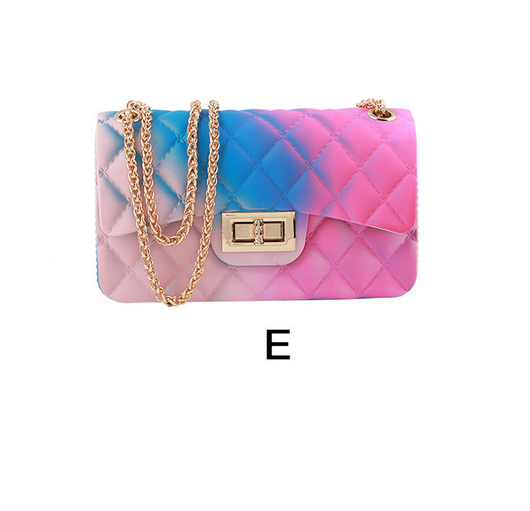 Bolso Gelatina Ombré Mate con Diseño Rómbico Multicolor - Image 5