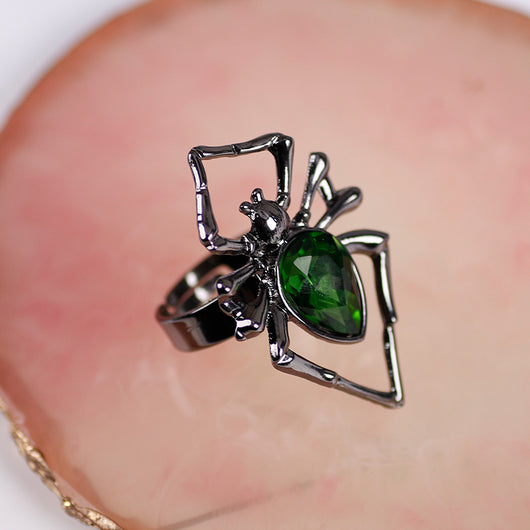 Anillo Araña Retro con Cristales Incrustados - Diseño Gótico Creativo - Image 11