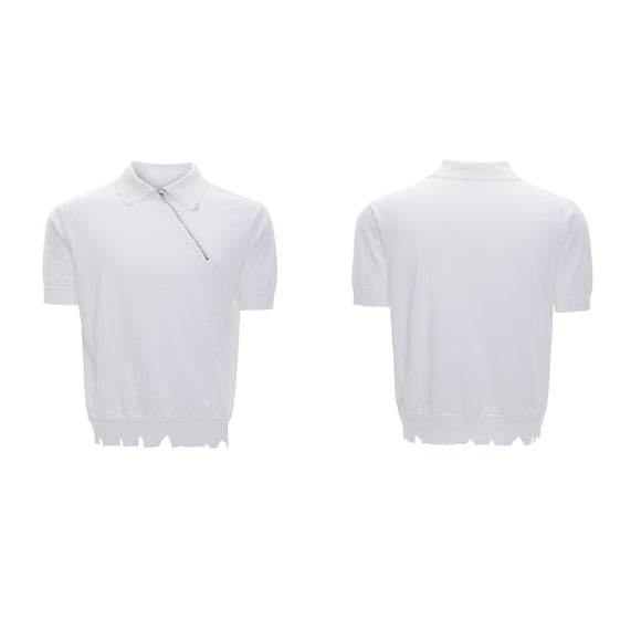 Polo Slim Fit con Efecto Frío y Cierre Oblicuo