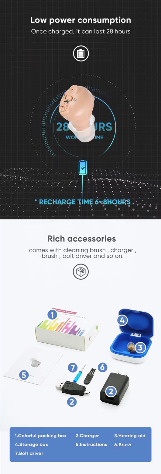 Audífono Invisible con Reducción Inteligente de Ruido y Batería Extendida - Image 8