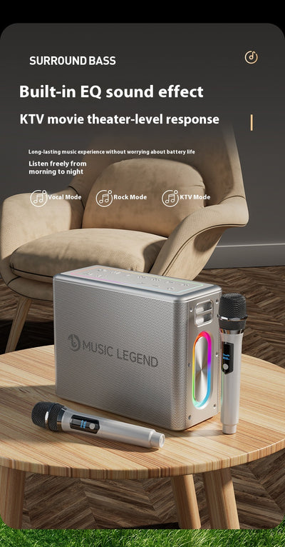 Sistema de Karaoke Bluetooth Portátil con Micrófono y Tarjeta de Sonido - Image 15