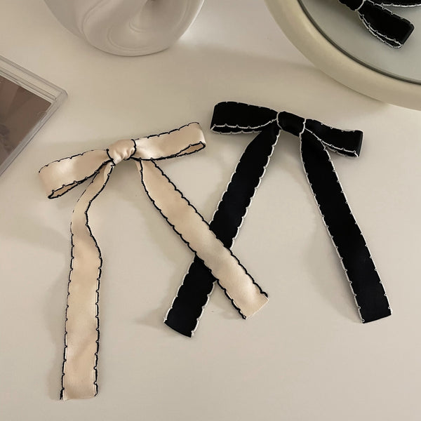 Pasador de Cabello Elegante con Lazo Lateral Ondulado para Mujer