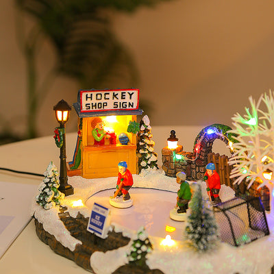 Casa de Nieve Navideña con Música, Luces LED y Efecto Nieve - Image 11