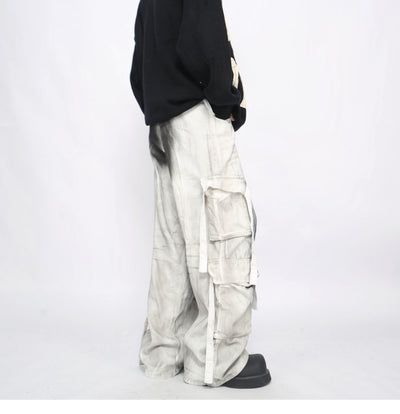 Pantalones Cargo Multi-bolsillos Hombre Corte Recto Cómodo - Image 13