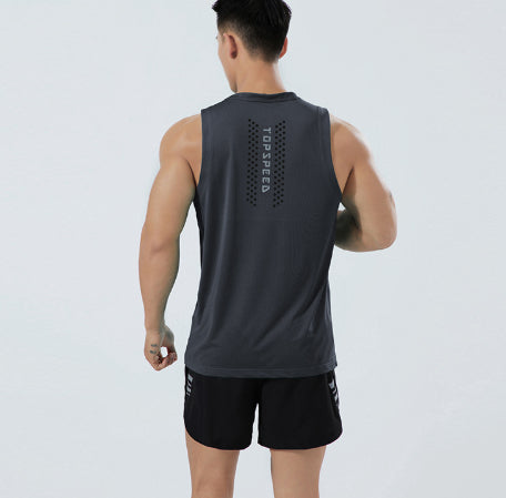 Camiseta Sin Mangas Elástica y Transpirable para Hombre Talla Grande - Image 13