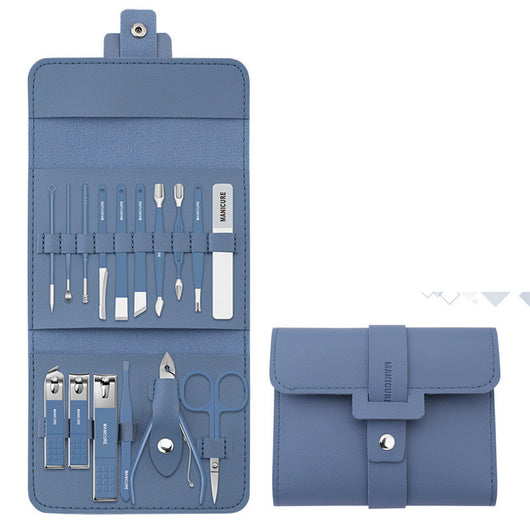 Kit Completo de 16 Herramientas de Manicura en Acero Inoxidable con Estuche PU - Image 31