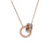 Roman Numeral Ring Diamond Titanium Steel Necklace Women's Rose Dorado Blanco diamond