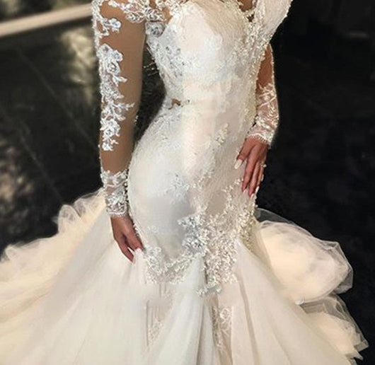 Vestido de Novia Elegante con Encaje Delicado y Silueta Estilizada - Image 2
