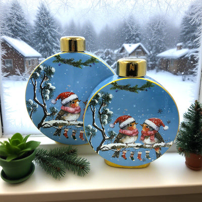 Adornos Navideños de Cerámica - Jarrones Decorativos - Image 2