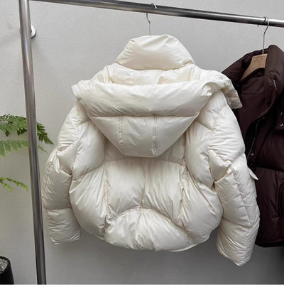 Chaqueta Acolchada Suelta con Capucha para Mujer - Image 13
