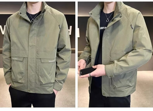 Chamarra Casual para Hombre con Cuello de Pie - Diseño Versátil y Elegante - Image 10