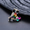 Broche Animal con Piedras de Cristal y Efecto Óleo Degradado