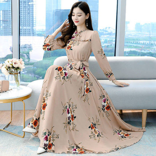 Vestido Largo Estampado Reductor de Cintura para Mujer - Image 14