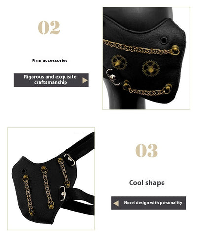 Máscara Steampunk Halloween con Cadena de Personalidad y Protección - Image 10