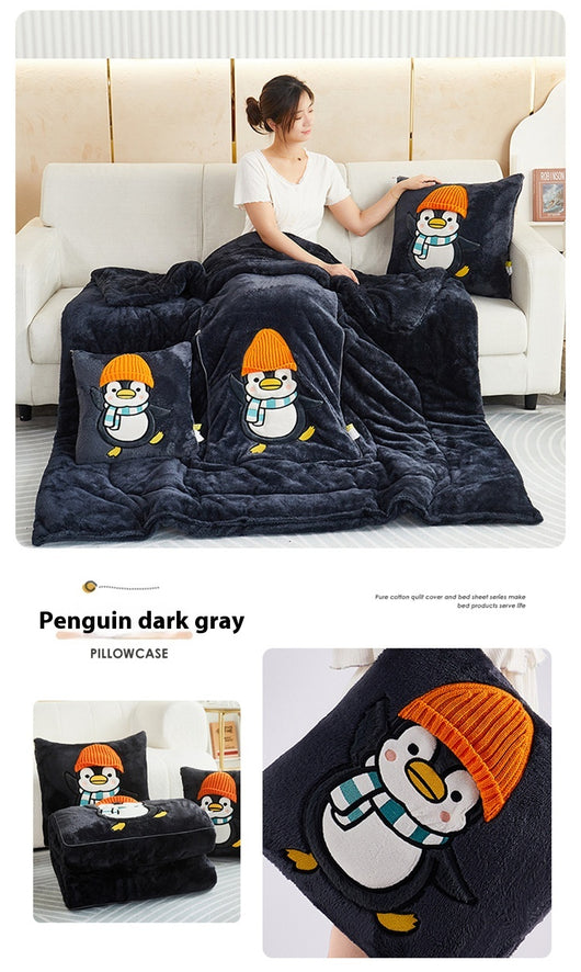 Almohada Manta Térmica Reversible 3D Pingüino - Dos en Uno - Image 20