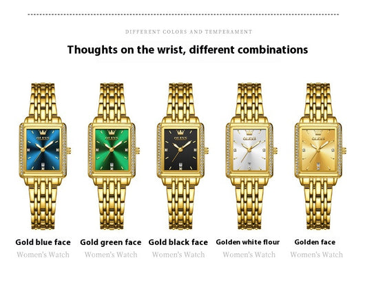 Reloj de Cuarzo Elegante Cuadrado Versátil para Mujer - Image 10