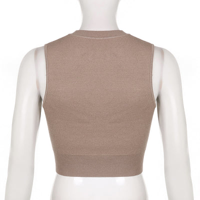 Chaleco de Lana Slim con Cuello Redondo y Detalles en Contraste - Image 18