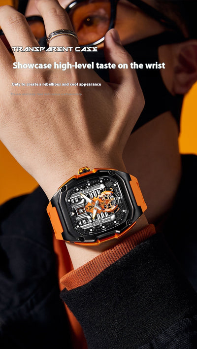 Reloj para Hombre con Fondo Transparente y Diseño Tridimensional - Image 14