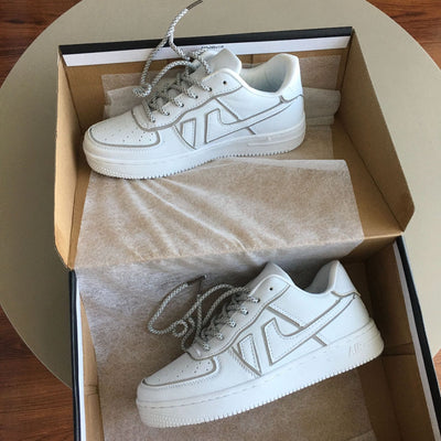 Zapatillas Deportivas Reflectantes Blancas Unisex - Image 11