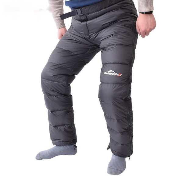 Pantalones de Esquí Aislados para Invierno - Relleno de Plumón Negro