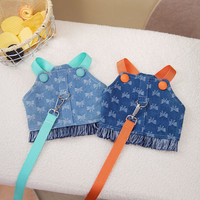 Enterizo Denim para Mascotas con Moño Trasero - Image 10