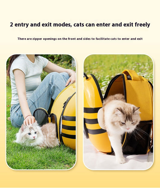 Mochila Transportadora Espacial 3D para Mascotas con Diseño de Abeja - Image 8