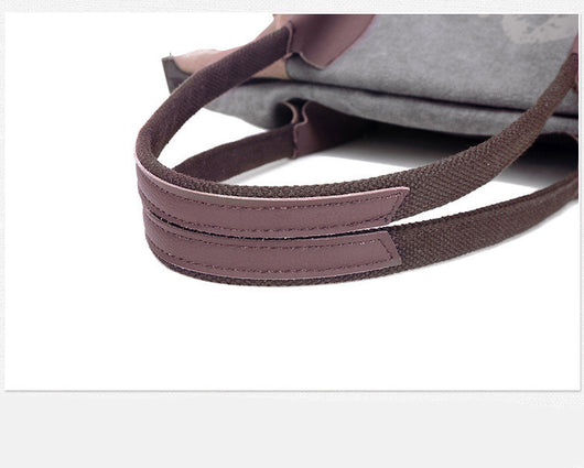 Bolsa de Lona para Mujer con Costuras de Contraste Retro - Image 16