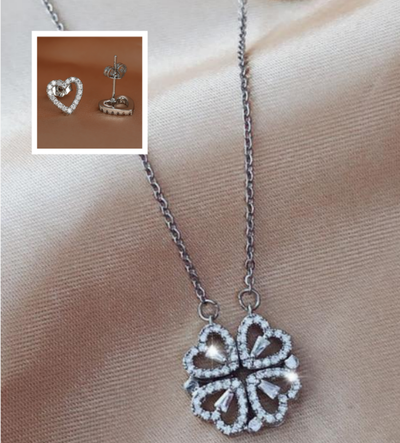 Collar Trébol de Cuatro Hojas Desmontable con Circones - Cadena Corta Multiuso para Mujer - Image 14