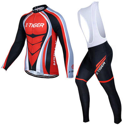 Traje de Ciclismo de Manga Larga con Tirantes para Bicicleta de Montaña - Image 3