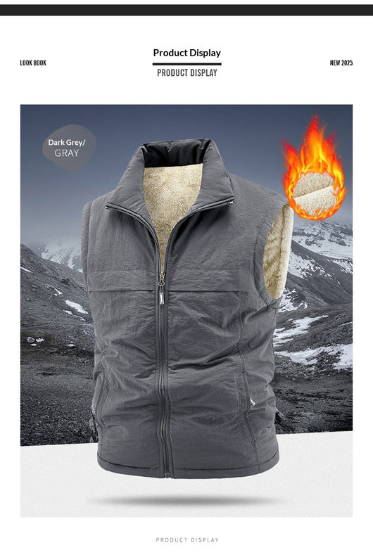 Chaleco Reversible Térmico para Hombre - Forro Polar Grueso y Cálido - Image 13