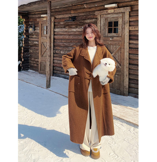 Abrigo de Lana Reversible Relajado para Mujer - Image 18