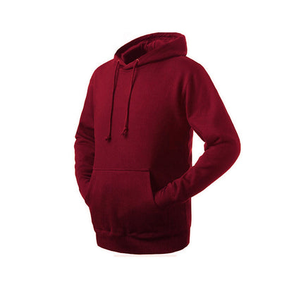 Suéter Hoodie Hombre Color Sólido Clásico - Image 4