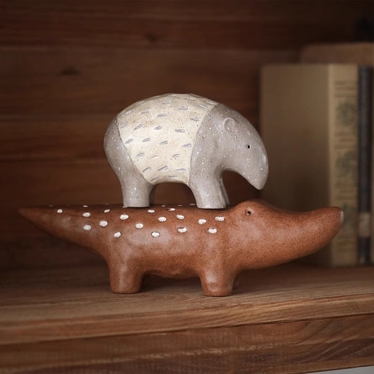 Adornos Vintage de Resina Artesanal con Animales para Estantería - Image 3