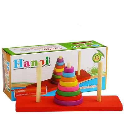 Torre de Hanoi Colorida de Madera - Image 10