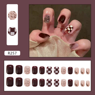 Uñas Postizas Decoradas Adhesivas - Diseño Profesional Listo para Usar - Image 38