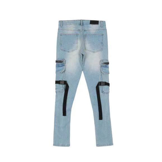 Jeans Rotos con Cierres y Detalles Desgastados - Image 2