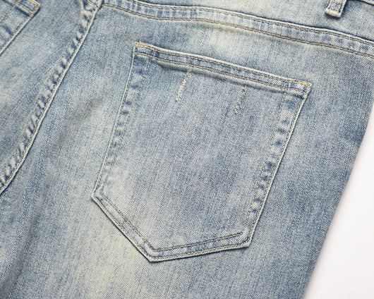 Jeans Azules Rotos con Desgaste Vintage - Image 14
