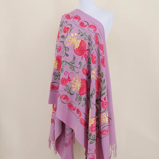 Chal de Cachemira con Bordado de Flor de Granada - Image 16