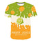 Playera Hombre Estampado 3D Frutas Digital - Importación Directa